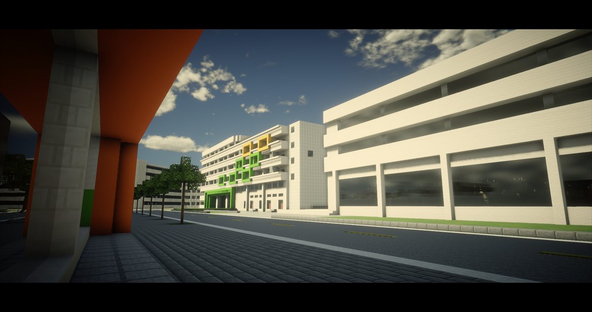 行方楼门口